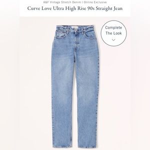 Abercrombie Curve love ultra high rise straight jeans